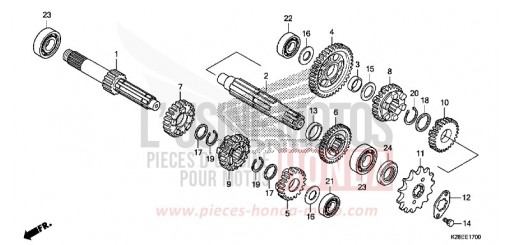 BOITE DE VITESSES CRF125FP de 2023